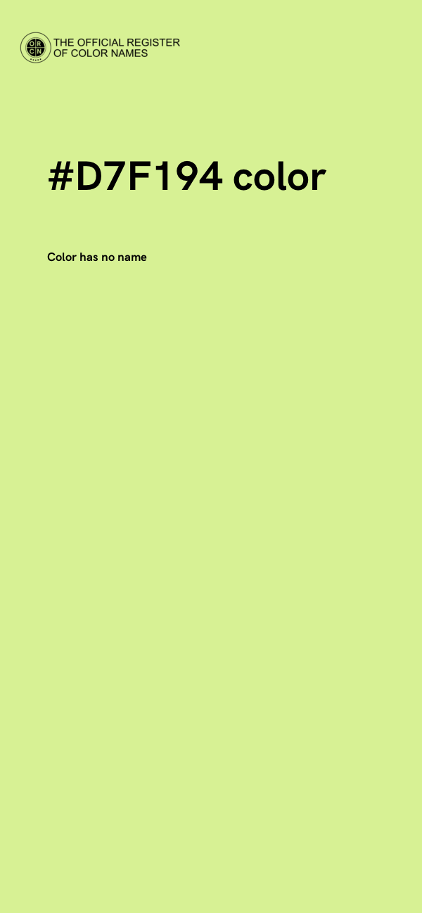 #D7F194 color image