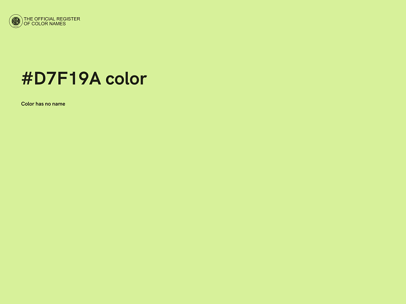 #D7F19A color image