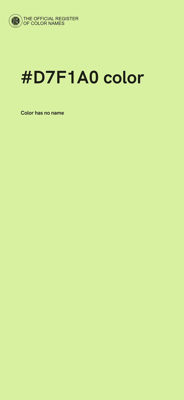 #D7F1A0 color image