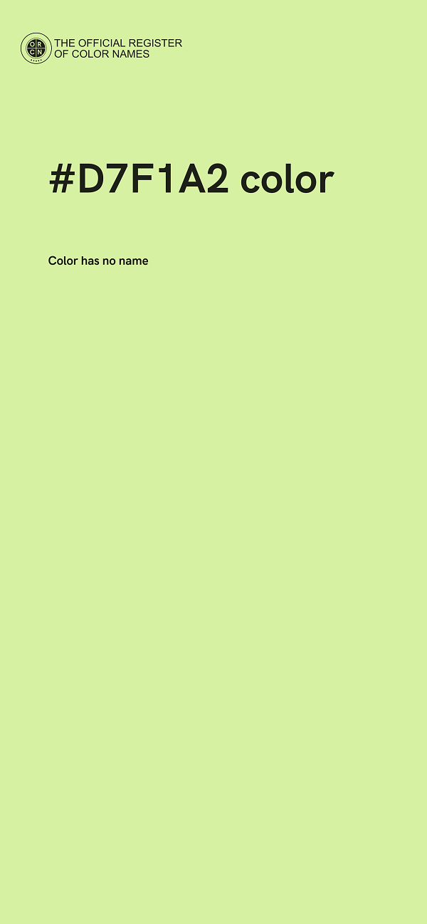 #D7F1A2 color image