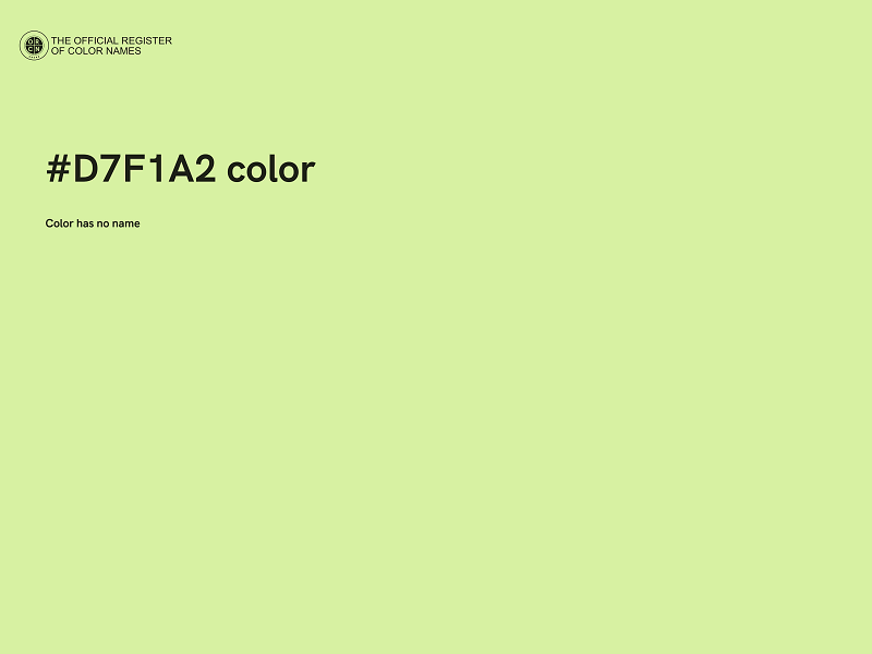 #D7F1A2 color image