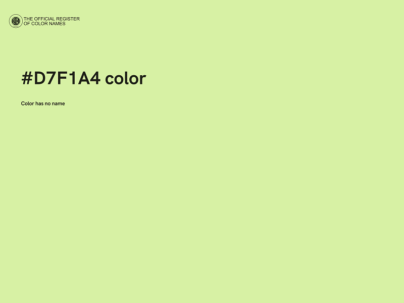 #D7F1A4 color image