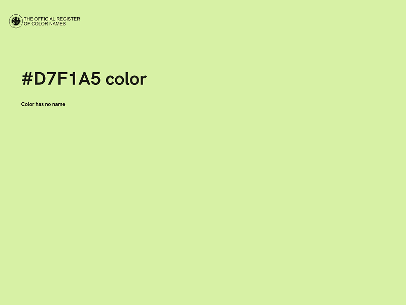 #D7F1A5 color image