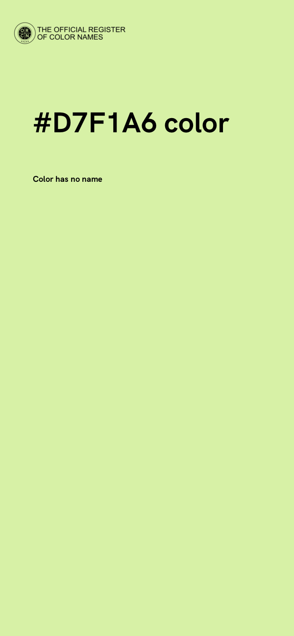 #D7F1A6 color image