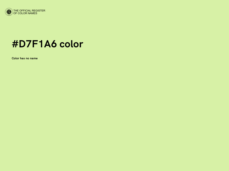 #D7F1A6 color image