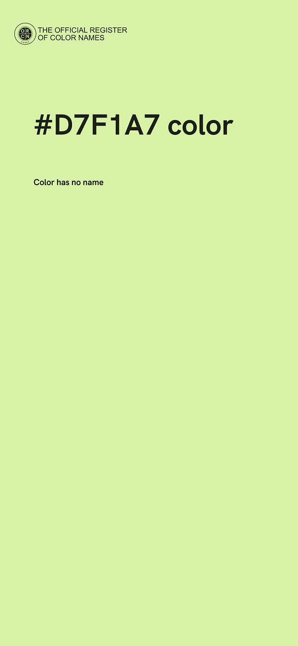#D7F1A7 color image