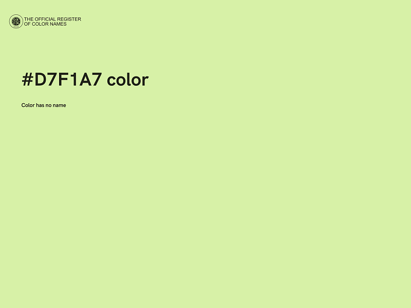 #D7F1A7 color image