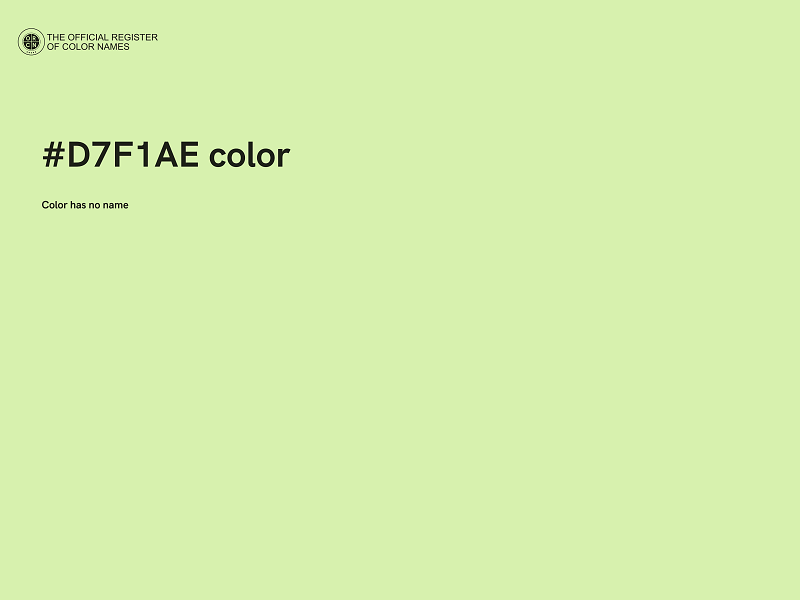 #D7F1AE color image