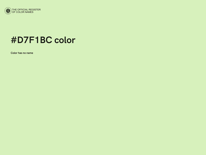 #D7F1BC color image