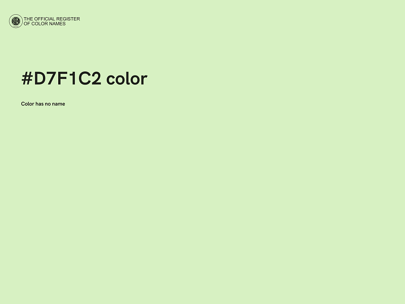 #D7F1C2 color image