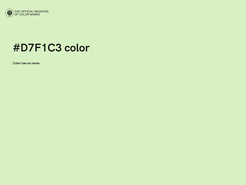 #D7F1C3 color image