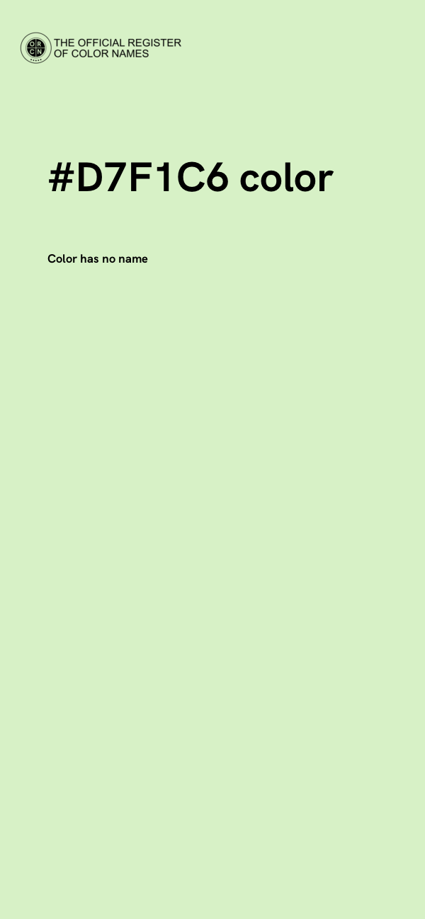 #D7F1C6 color image