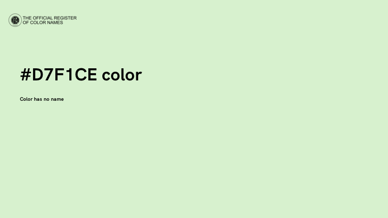 #D7F1CE color image