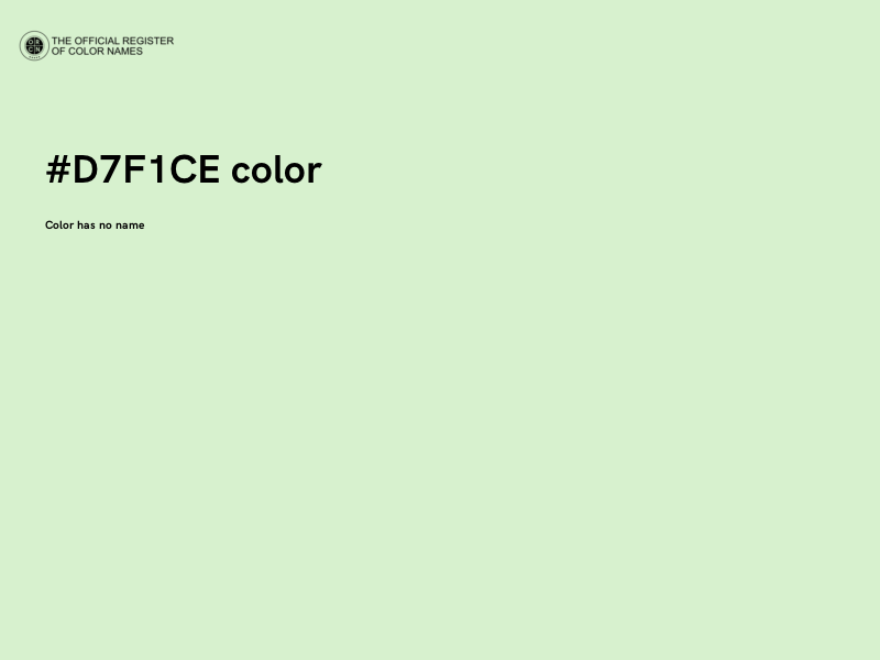 #D7F1CE color image