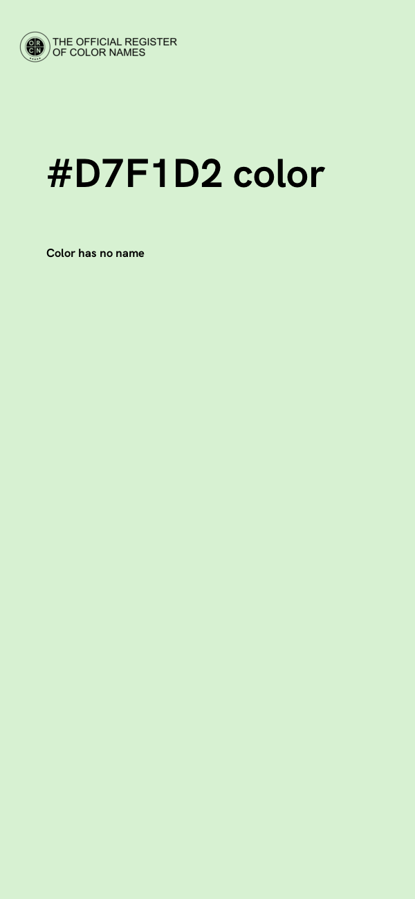 #D7F1D2 color image