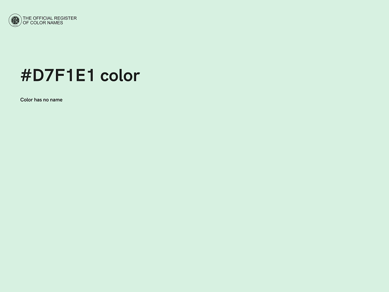 #D7F1E1 color image