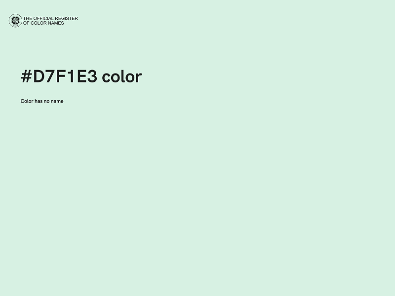 #D7F1E3 color image