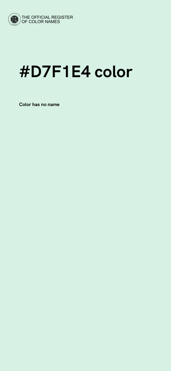 #D7F1E4 color image