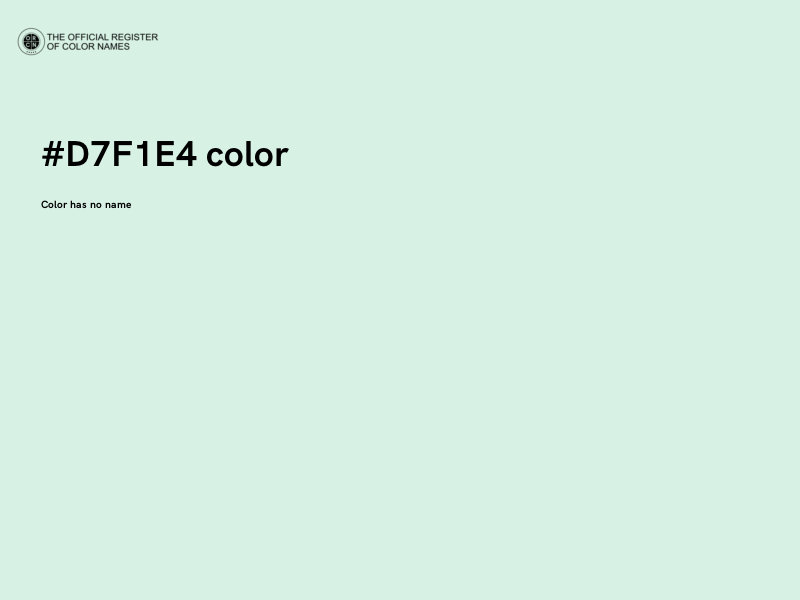 #D7F1E4 color image