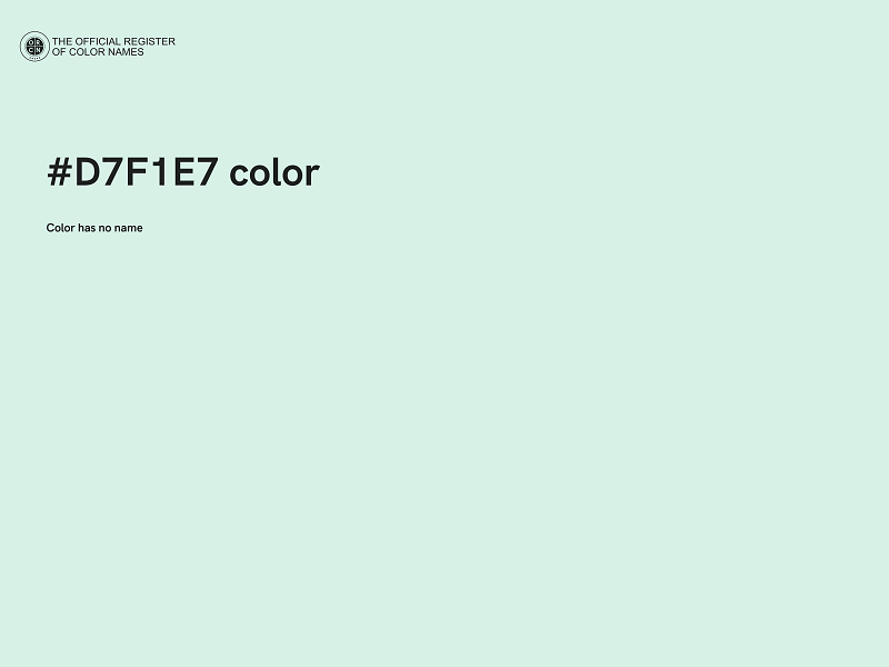 #D7F1E7 color image