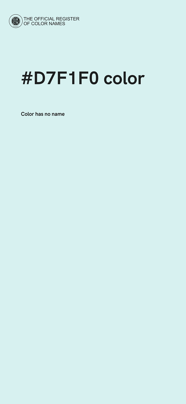 #D7F1F0 color image