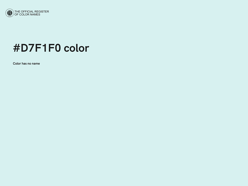 #D7F1F0 color image