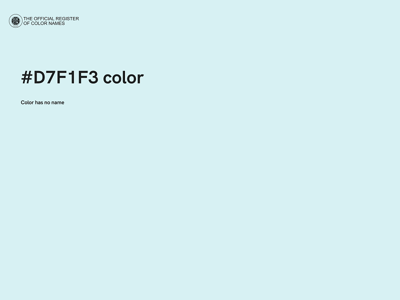 #D7F1F3 color image