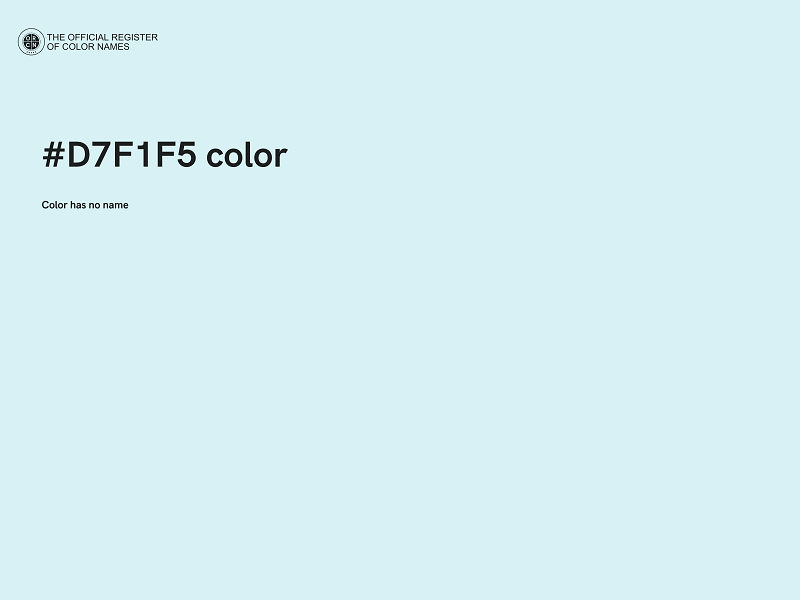 #D7F1F5 color image