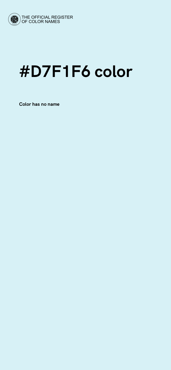 #D7F1F6 color image