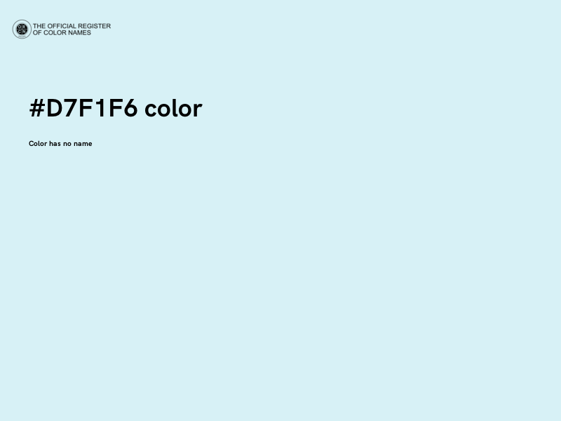 #D7F1F6 color image