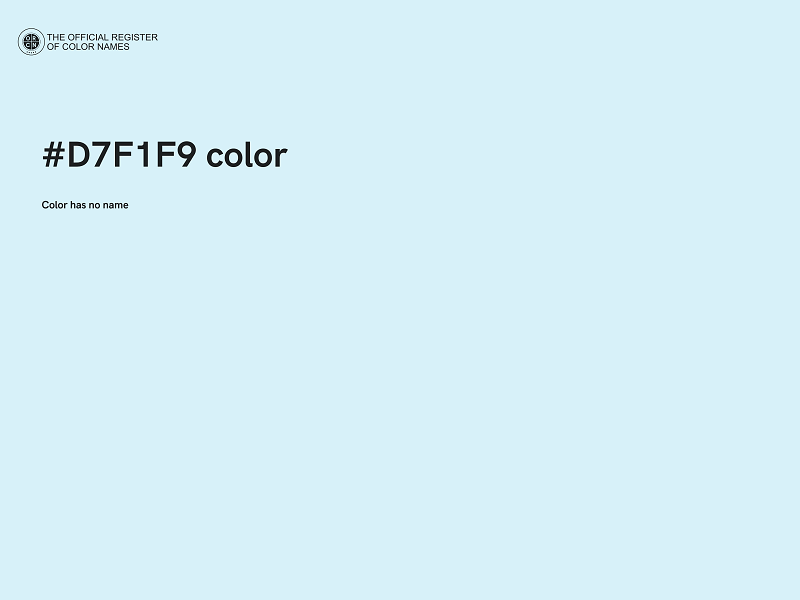 #D7F1F9 color image