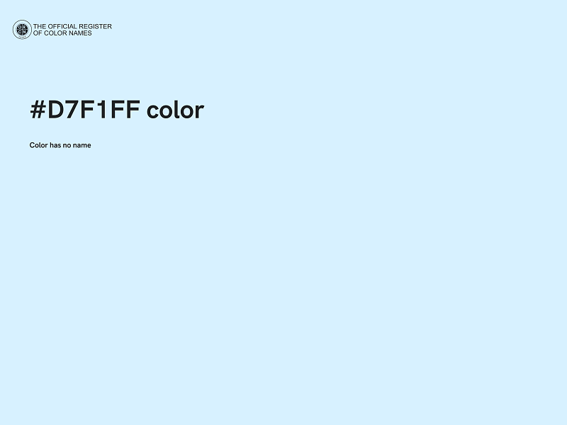 #D7F1FF color image