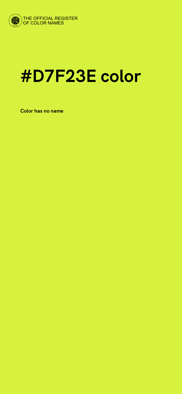 #D7F23E color image