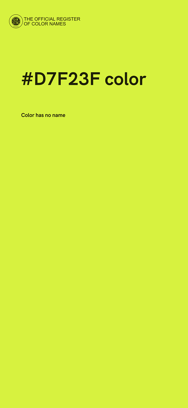#D7F23F color image