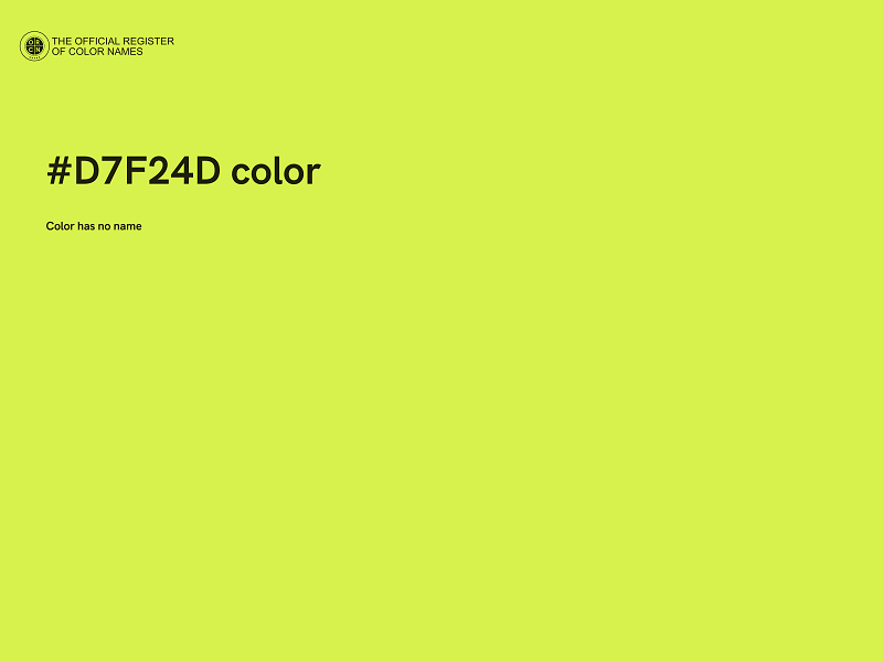 #D7F24D color image