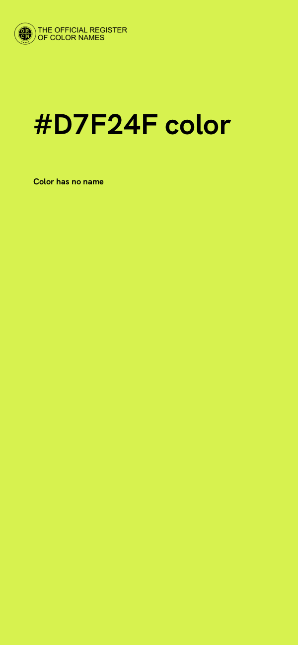 #D7F24F color image