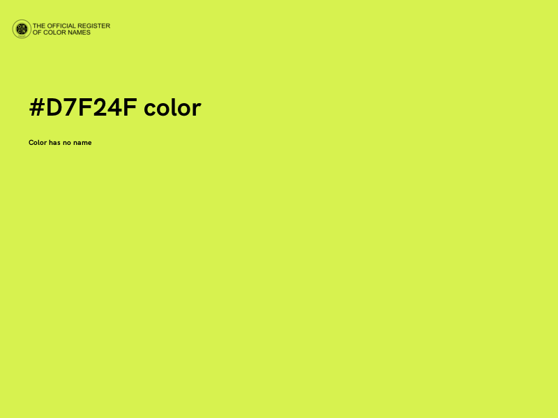 #D7F24F color image