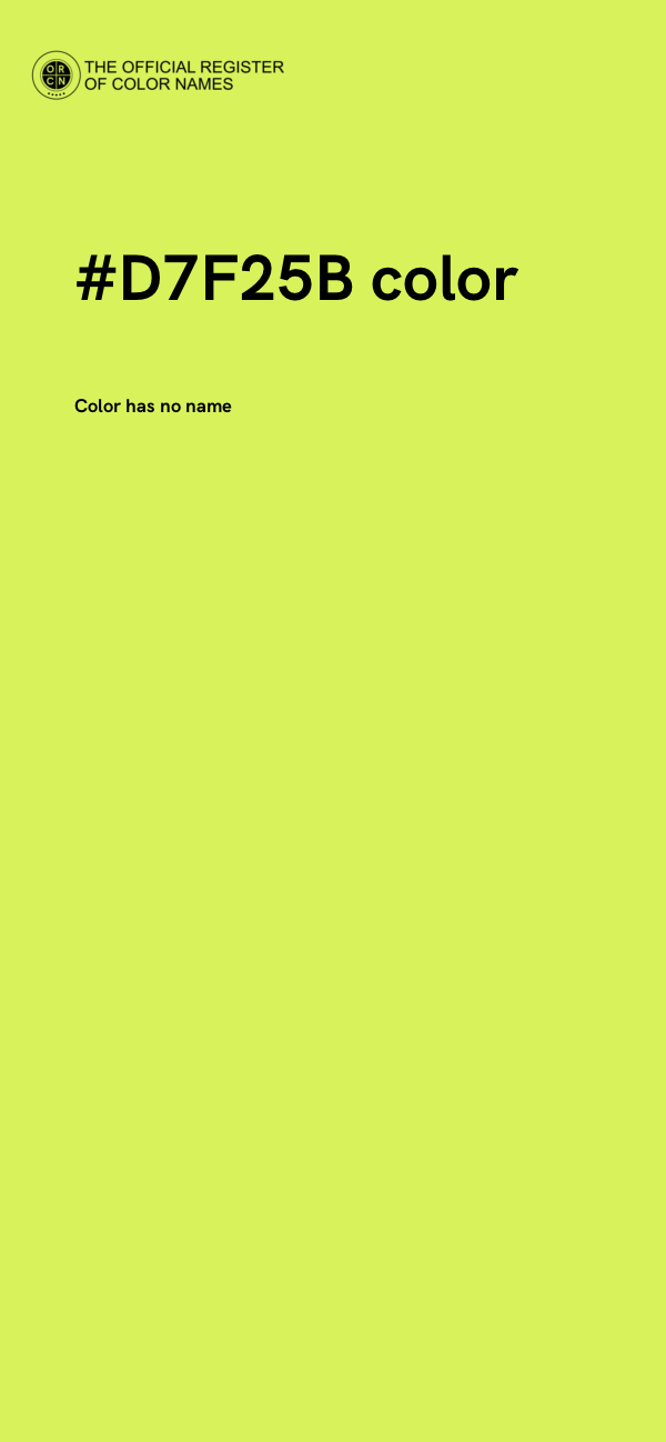 #D7F25B color image