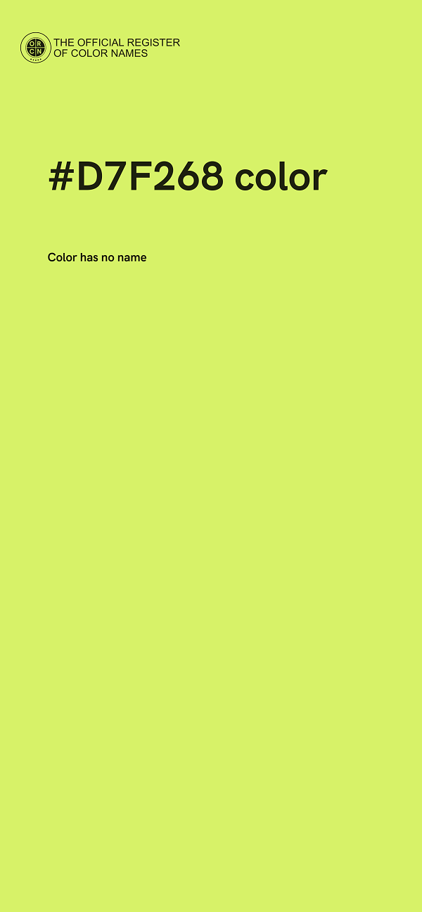 #D7F268 color image
