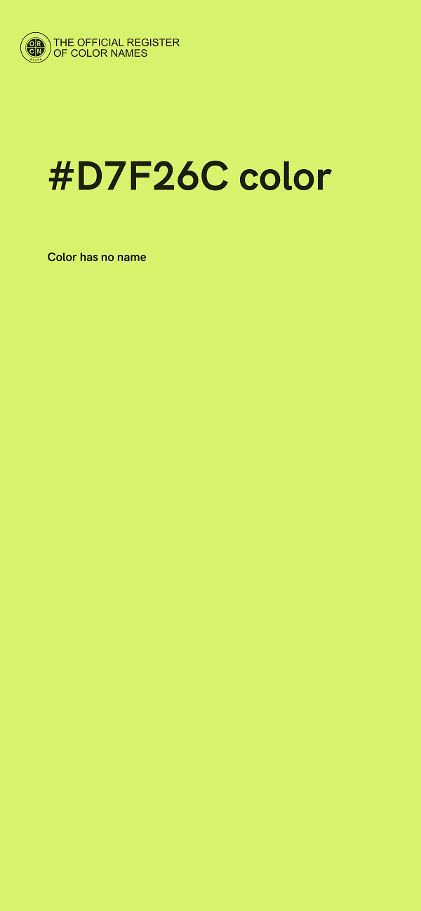 #D7F26C color image