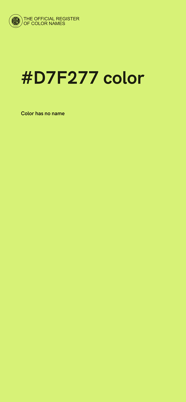 #D7F277 color image