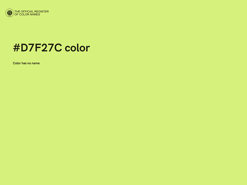 #D7F27C color image