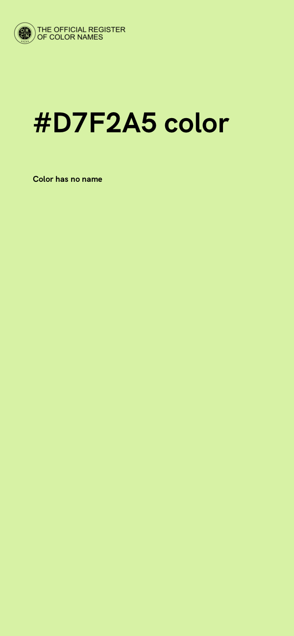 #D7F2A5 color image