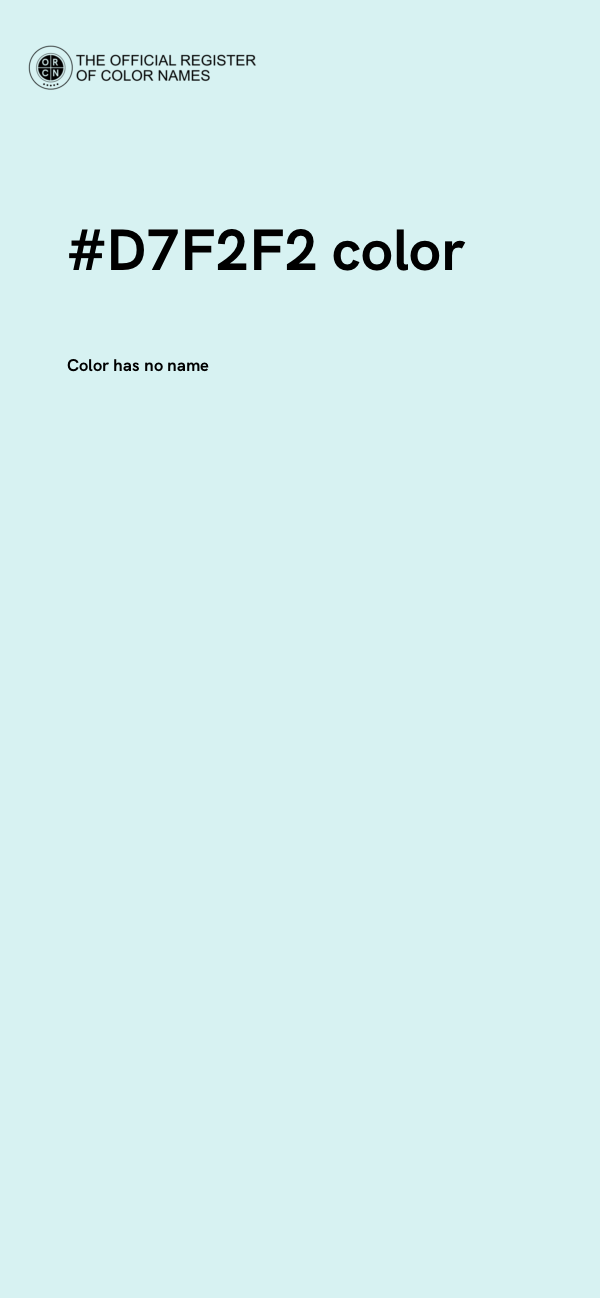 #D7F2F2 color image