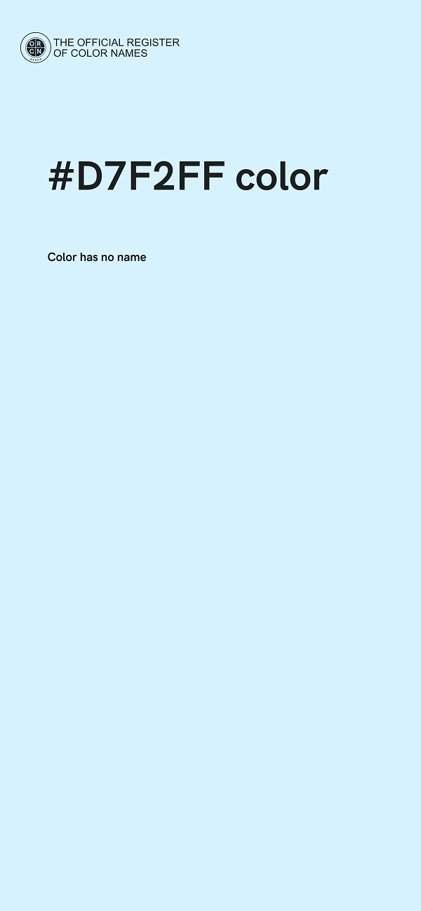#D7F2FF color image