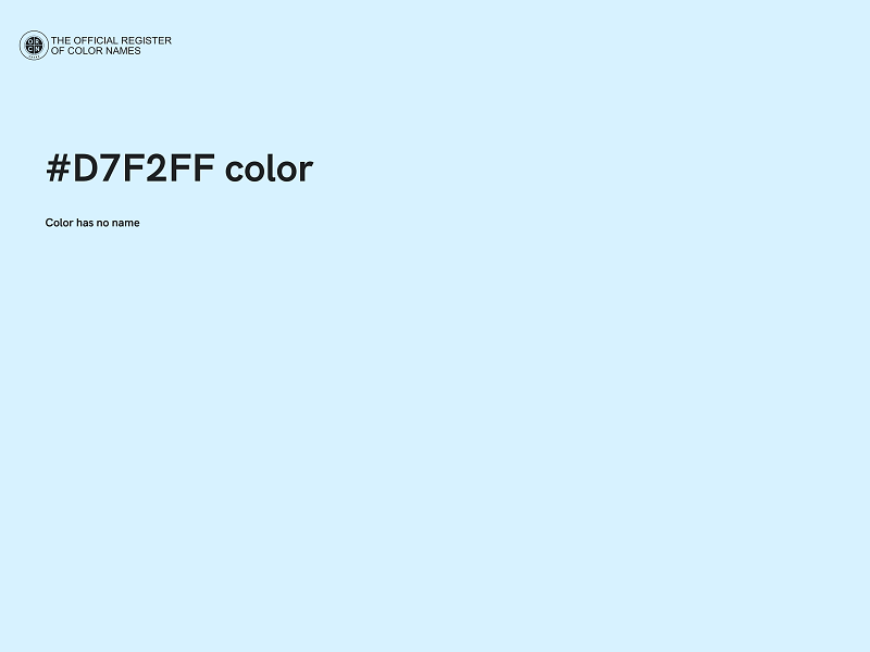 #D7F2FF color image