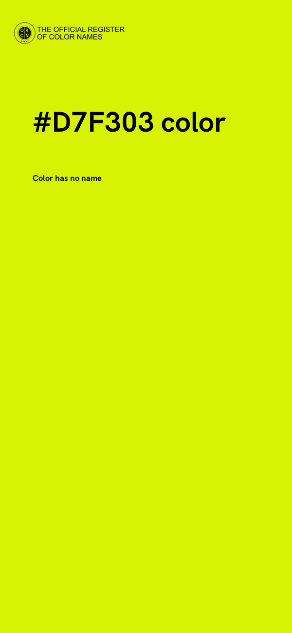 #D7F303 color image
