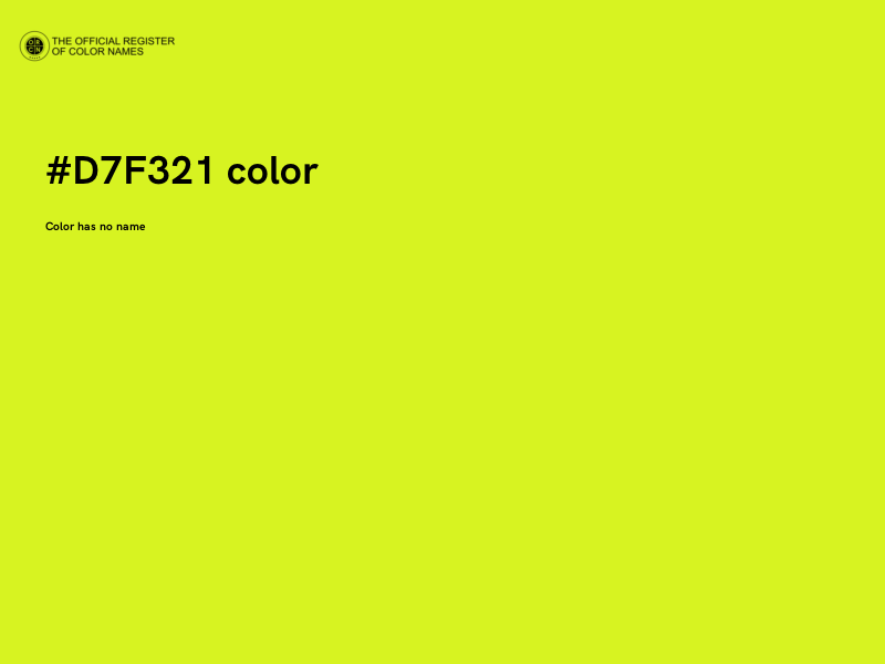#D7F321 color image