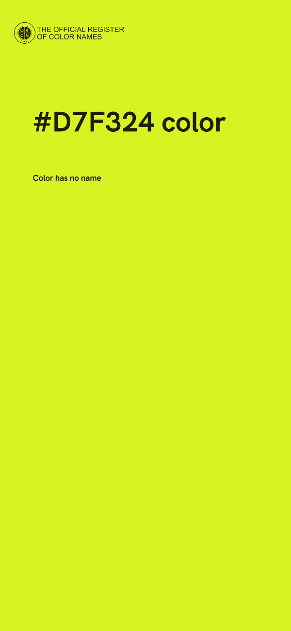 #D7F324 color image