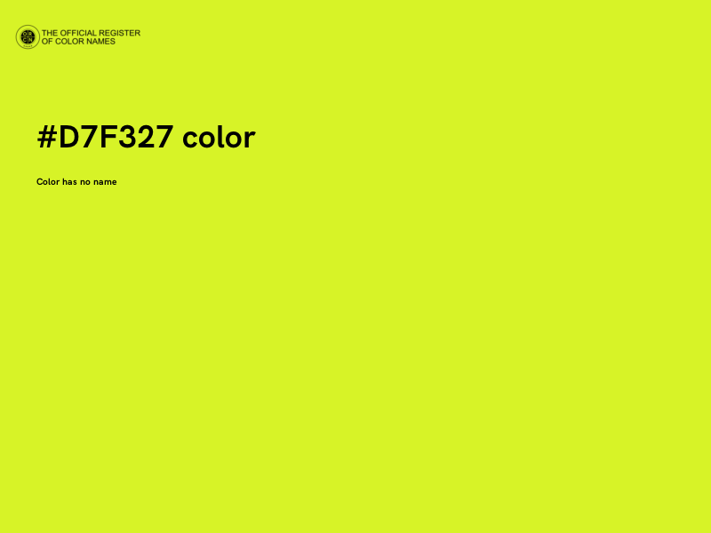 #D7F327 color image